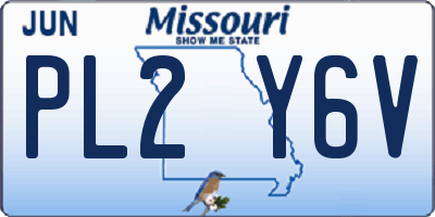 MO license plate PL2Y6V