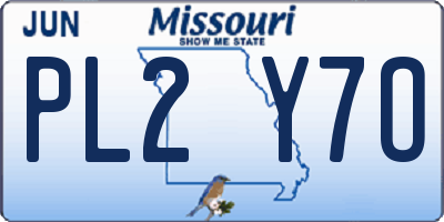 MO license plate PL2Y7O