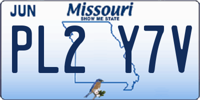 MO license plate PL2Y7V