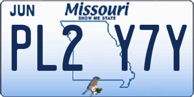 MO license plate PL2Y7Y