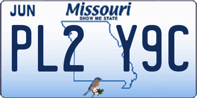 MO license plate PL2Y9C