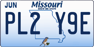 MO license plate PL2Y9E