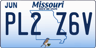 MO license plate PL2Z6V