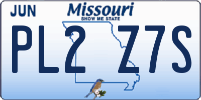 MO license plate PL2Z7S