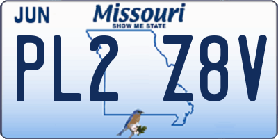 MO license plate PL2Z8V