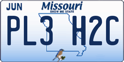 MO license plate PL3H2C