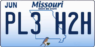 MO license plate PL3H2H
