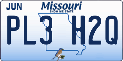 MO license plate PL3H2Q
