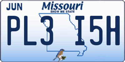 MO license plate PL3I5H