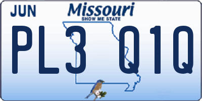 MO license plate PL3Q1Q