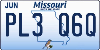 MO license plate PL3Q6Q