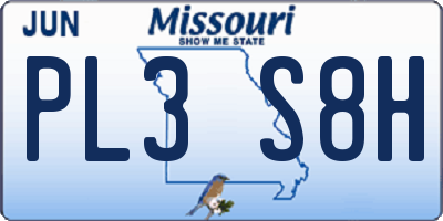 MO license plate PL3S8H