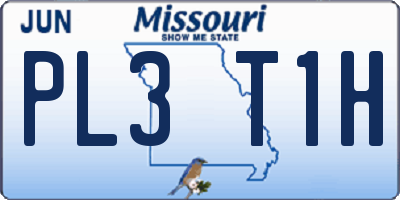MO license plate PL3T1H