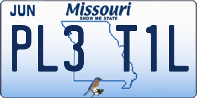 MO license plate PL3T1L