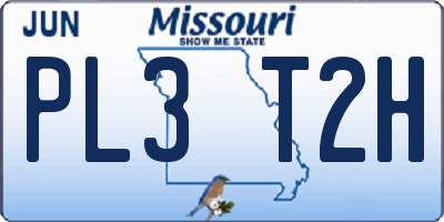 MO license plate PL3T2H