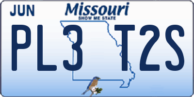 MO license plate PL3T2S