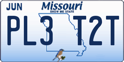 MO license plate PL3T2T