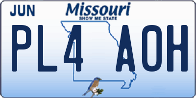 MO license plate PL4A0H
