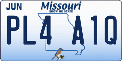 MO license plate PL4A1Q