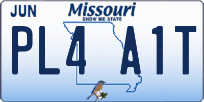 MO license plate PL4A1T