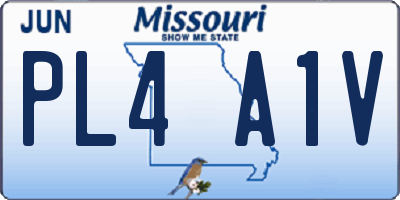 MO license plate PL4A1V