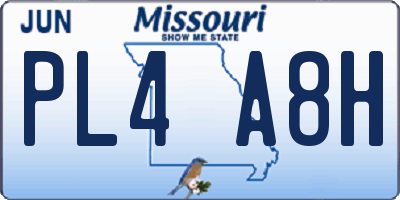 MO license plate PL4A8H