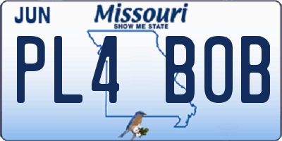 MO license plate PL4B0B
