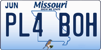 MO license plate PL4B0H