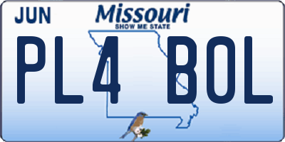 MO license plate PL4B0L