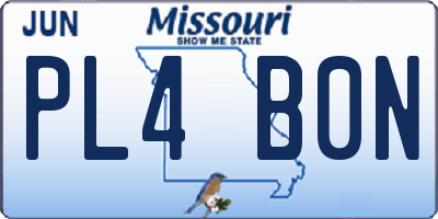 MO license plate PL4B0N