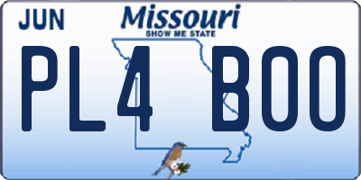 MO license plate PL4B0O