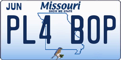 MO license plate PL4B0P