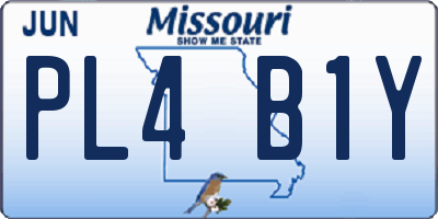 MO license plate PL4B1Y