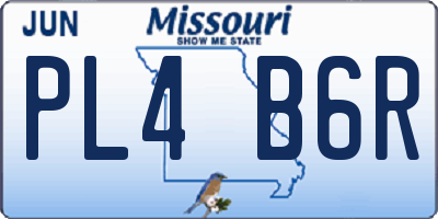 MO license plate PL4B6R