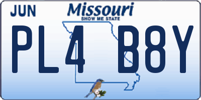 MO license plate PL4B8Y