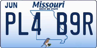 MO license plate PL4B9R