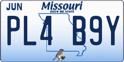 MO license plate PL4B9Y
