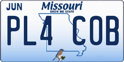 MO license plate PL4C0B