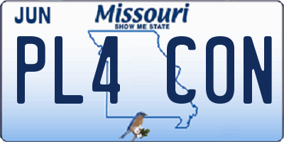MO license plate PL4C0N