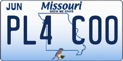 MO license plate PL4C0O