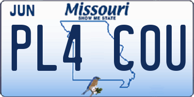 MO license plate PL4C0U