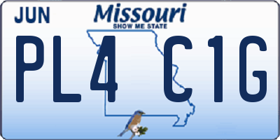 MO license plate PL4C1G