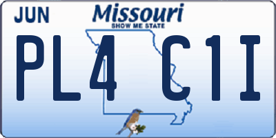 MO license plate PL4C1I