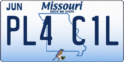 MO license plate PL4C1L