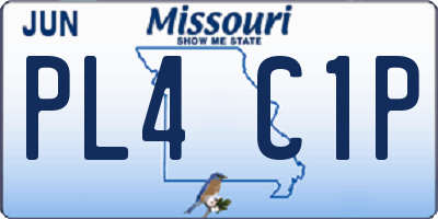 MO license plate PL4C1P