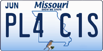 MO license plate PL4C1S