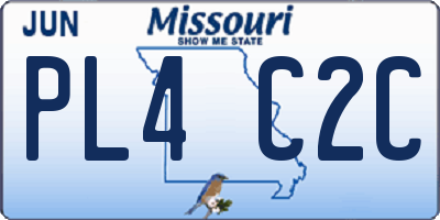 MO license plate PL4C2C