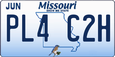 MO license plate PL4C2H