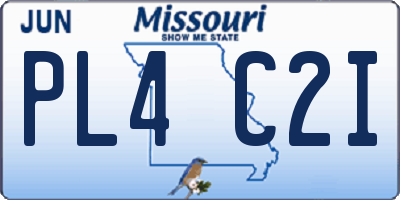 MO license plate PL4C2I