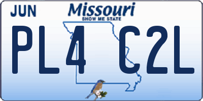 MO license plate PL4C2L